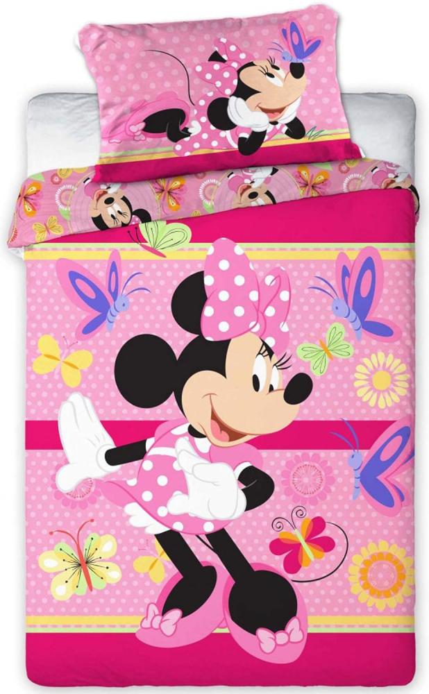 Baby Bettwäsche Disney Minnie Mouse 100x135 cm pink Bild 1