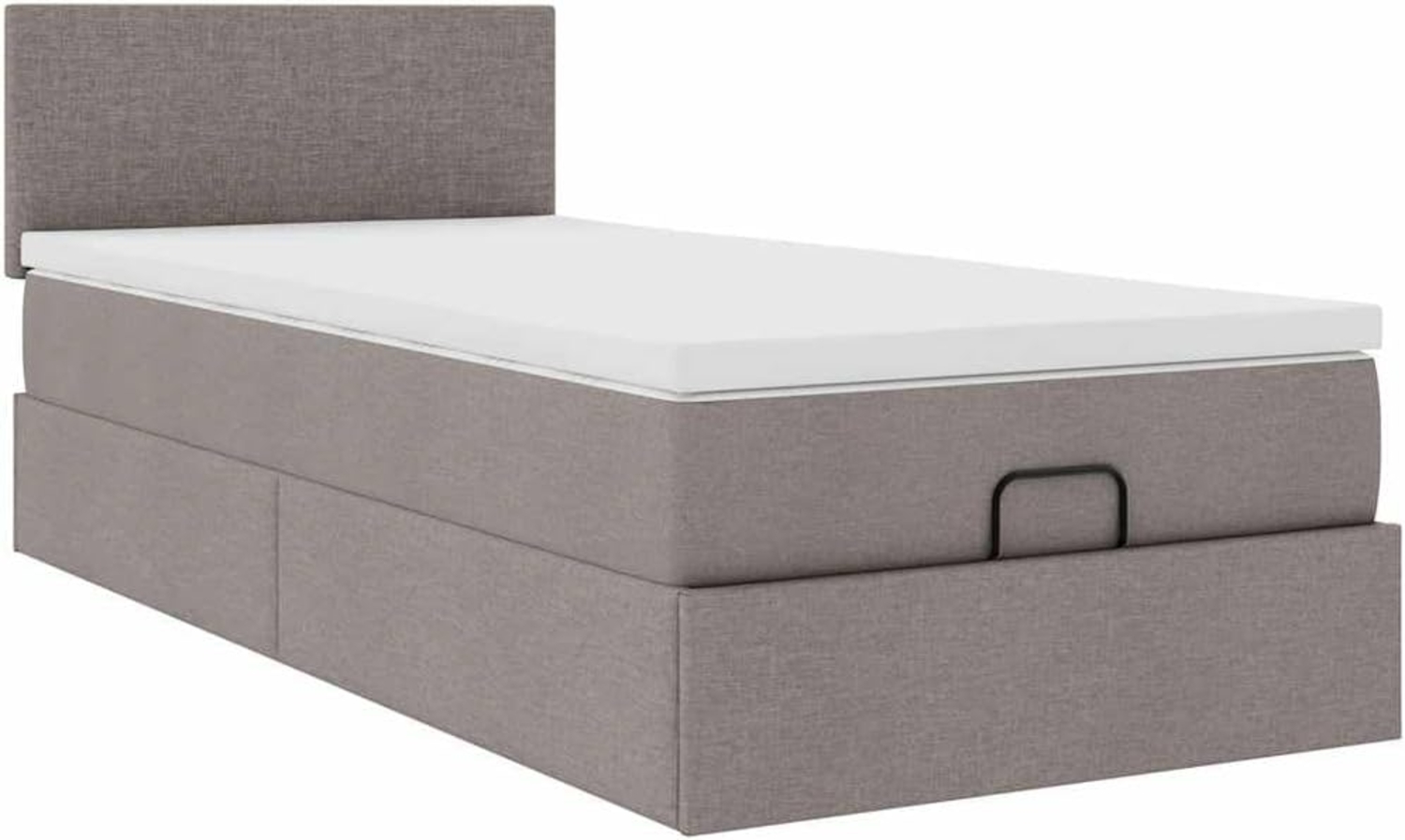 Ottoman-Bett mit Matratze Taupe 100x200 cm Stoff 3311356 Bild 1