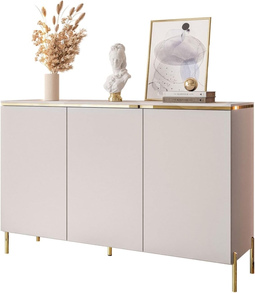 Lookway Kommode AURORA II Kaschmir Hängende Anrichte mit Dreitürige oder auf Beinen Bild 1