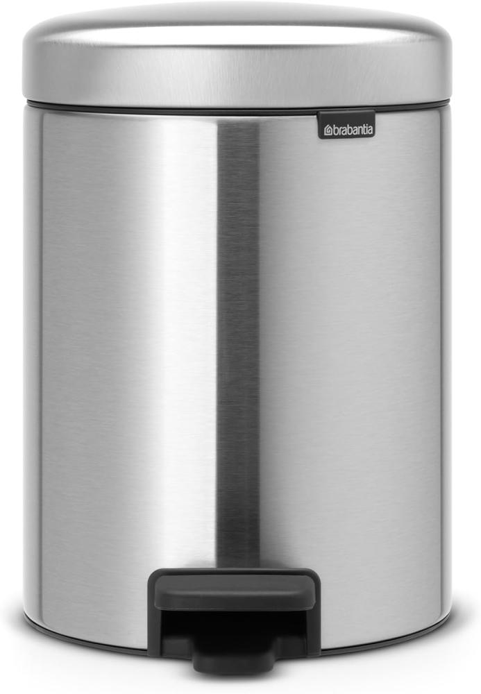 Brabantia Newicon Treteimer, Mülleimer, Abfalleimer, Matt Steel, 5 L, 112645 Bild 1