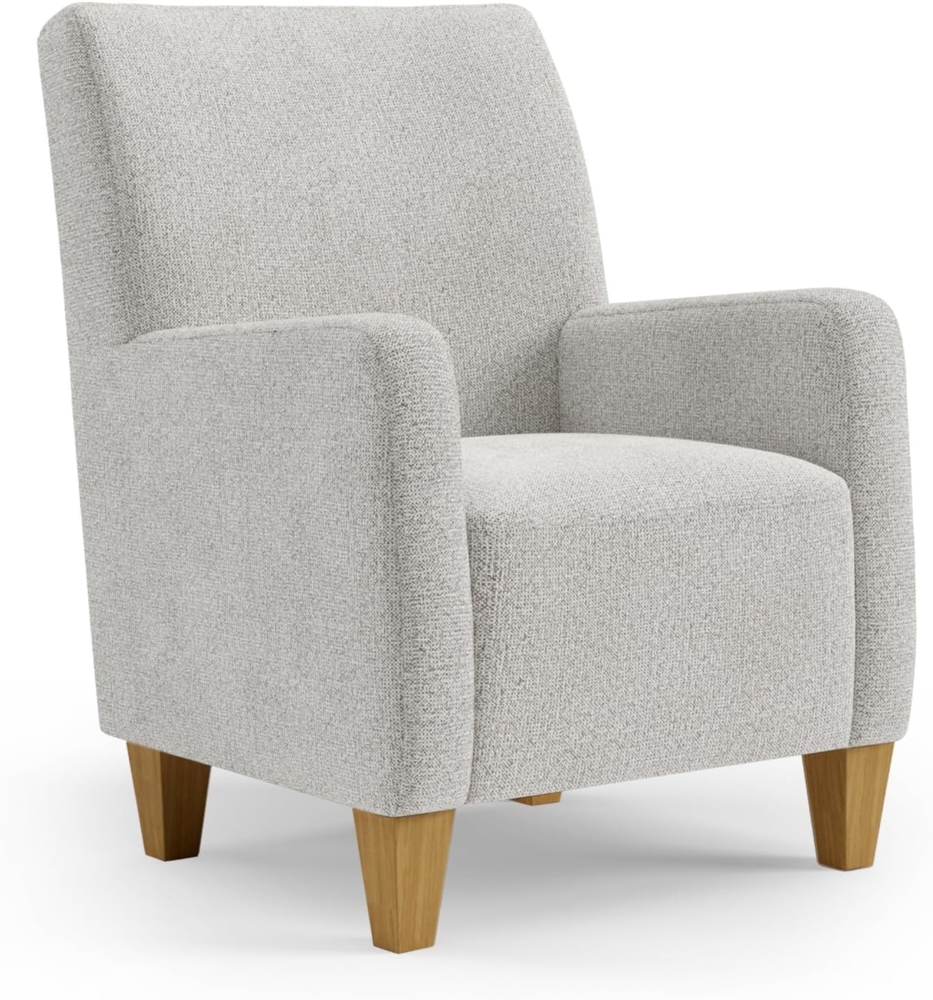 Cavadore Sessel Vida / Polstersessel im trendigen Design / 74 x 93 x 81 / Chenille, Beige Bild 1