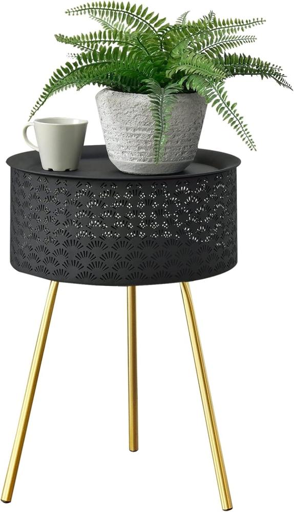 Beistelltisch Forshaga Schwarz-Gold 50x35cm [en. casa] Bild 1