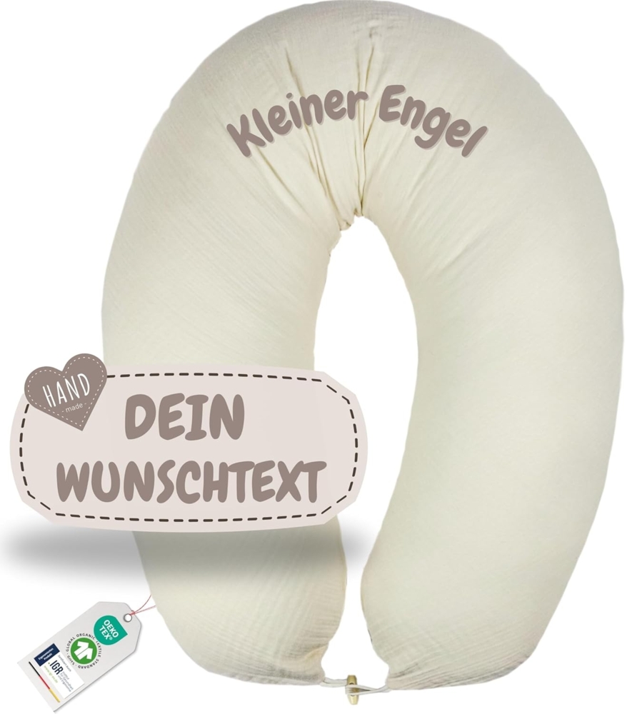 sei Design XXL Stillkissen ergonomisch 190x30 Schwangerschaftskissen Seitenschläferkissen Komfortkissen Erwachsene Baby Kissen mit Bezug 100% Baumwolle Bild 1