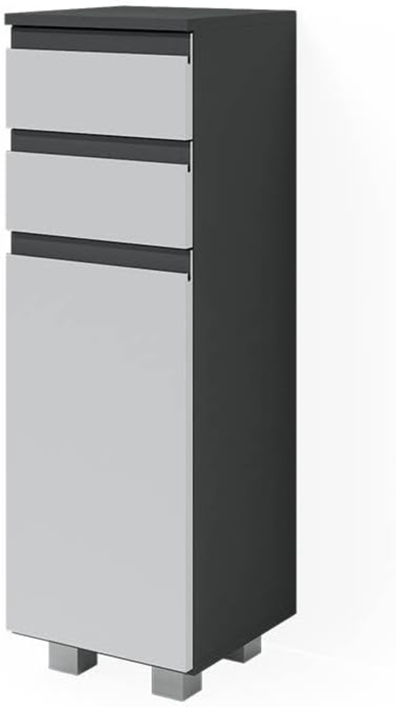 Midischrank J-Shape Weiß 30 x 95 cm Vicco Bild 1