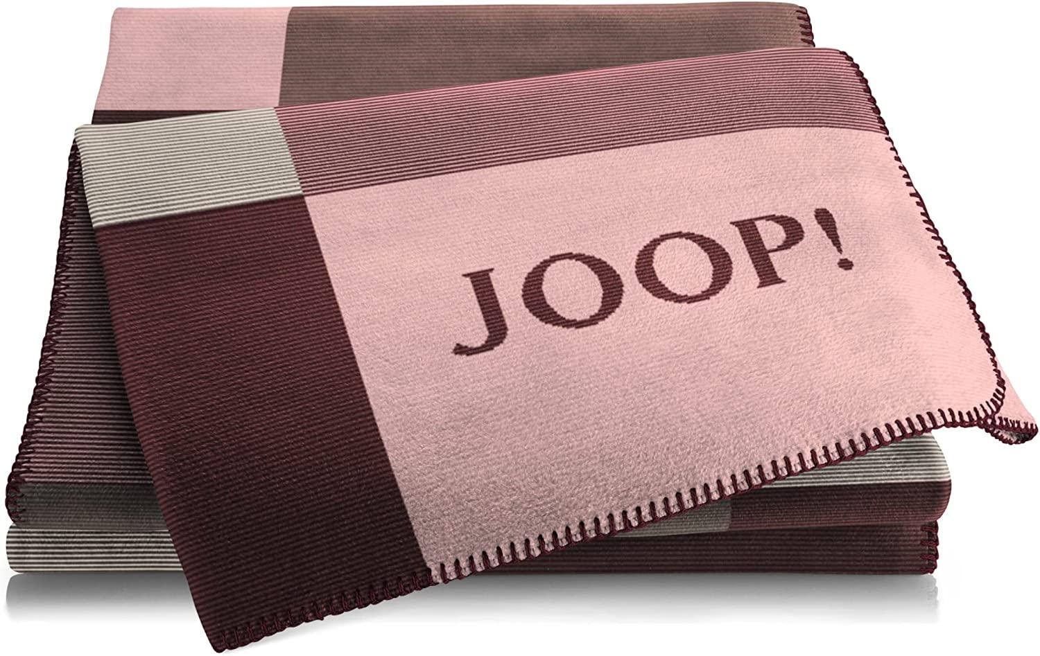 JOOP Wohndecke Mosaic | 150x200 cm | bordeaux-rose Bild 1