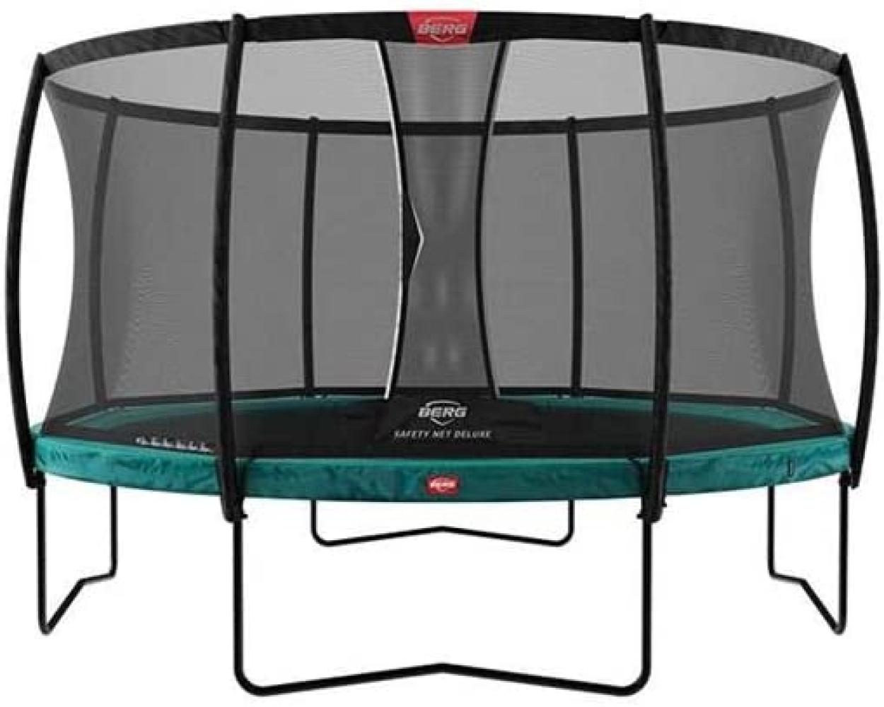 BERG Trampolin rund 270 cm grün mit Sicherheitsnetz Deluxe Champion Regular Bild 1