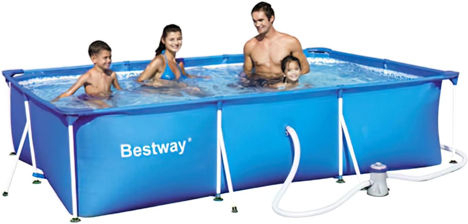 BESTWAY 56411 Steel Pro Frame Swimmingpool Filterpumpe rechteckig 300x201x66cm Bild 1