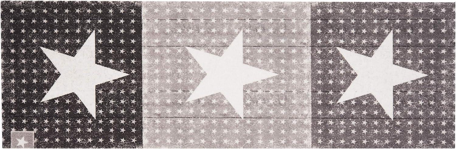 Kurzflor Küchenläufer Star Boulevard Schwarz 45x140 cm Bild 1