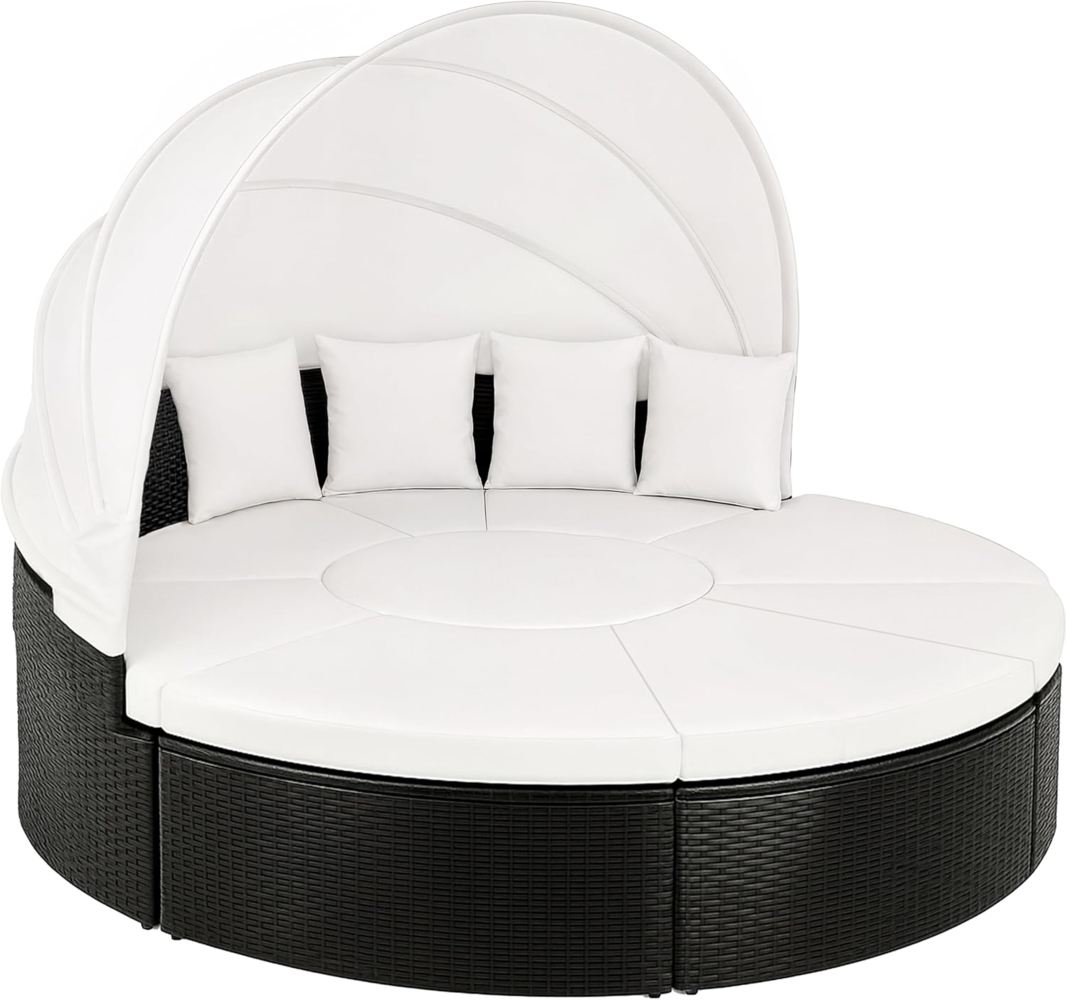 Casaria Gartensofa, Polyrattan schwarz, 230 x 230 x 175 cm Bild 1