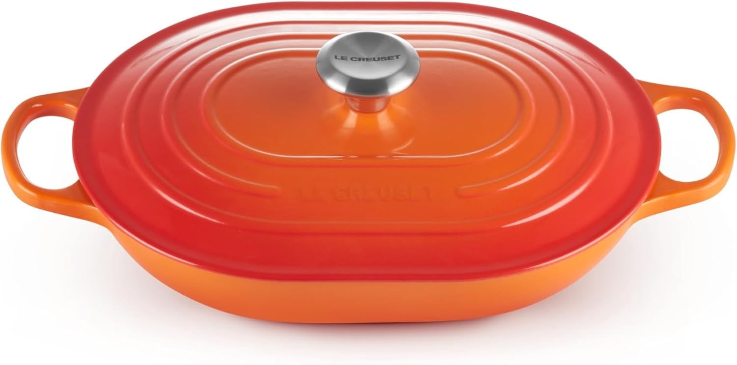 Le Creuset Oblong Signature 31 cm Ofenrot - Orange - 29 bis 32 cm Bild 1