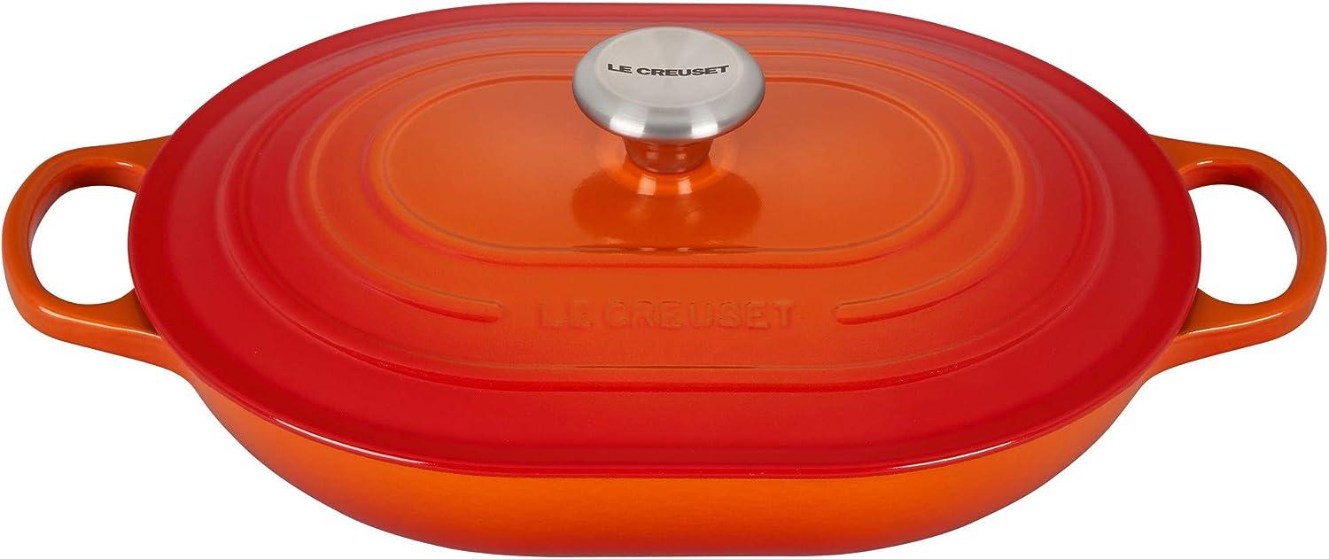 Le Creuset Oblong Signature 31 cm Ofenrot - Orange - 29 bis 32 cm Bild 1