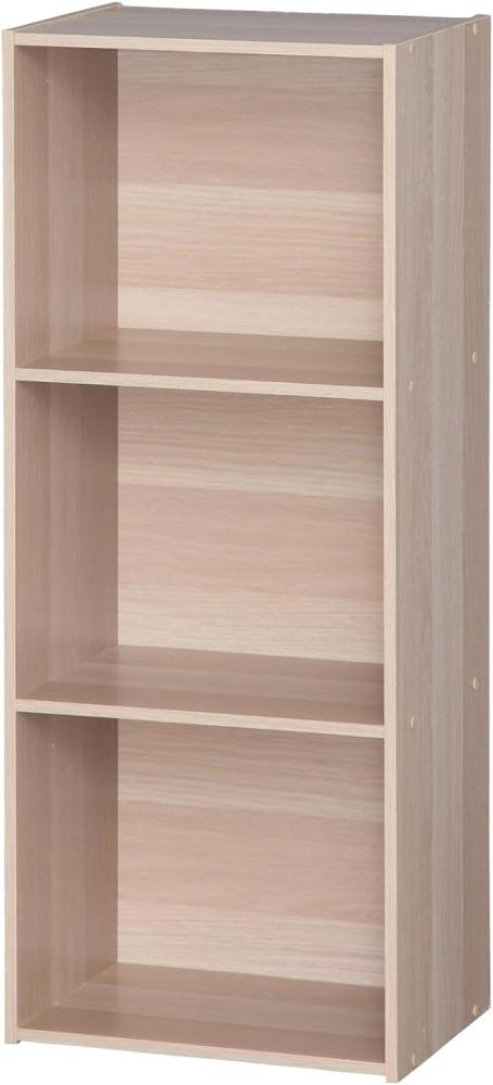 Iris Ohyama, Schrank, 3 Büroregale, Bücherregal, stabil, große Kapazität, multifunktional, solide, Schlafzimmer, Wohnzimmer – Office Basic Rack - CX-3FN – Hellbraun Bild 1