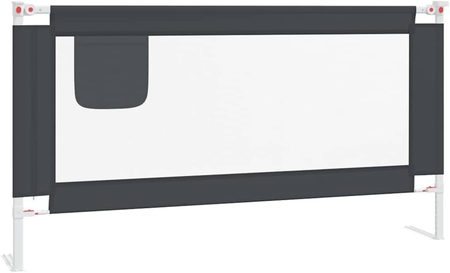 Kleinkind-Bettschutzgitter Dunkelgrau 160x25 cm Stoff Bild 1