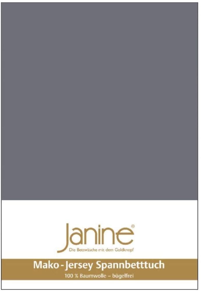 Janine Mako Jersey Spannbetttuch Bettlaken 140-160x200 cm OVP 5007 48 opalgrau Bild 1