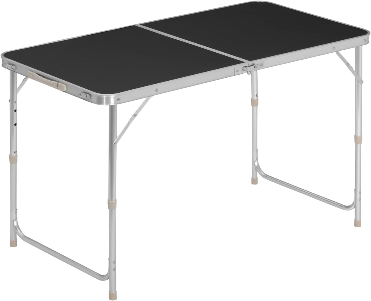 WOLTU Campingtisch Klapptisch Gartentisch Arbeitstisch Balkontisch höhenverstellbar Aluminium MDF Schwarz CPT8122sz Bild 1