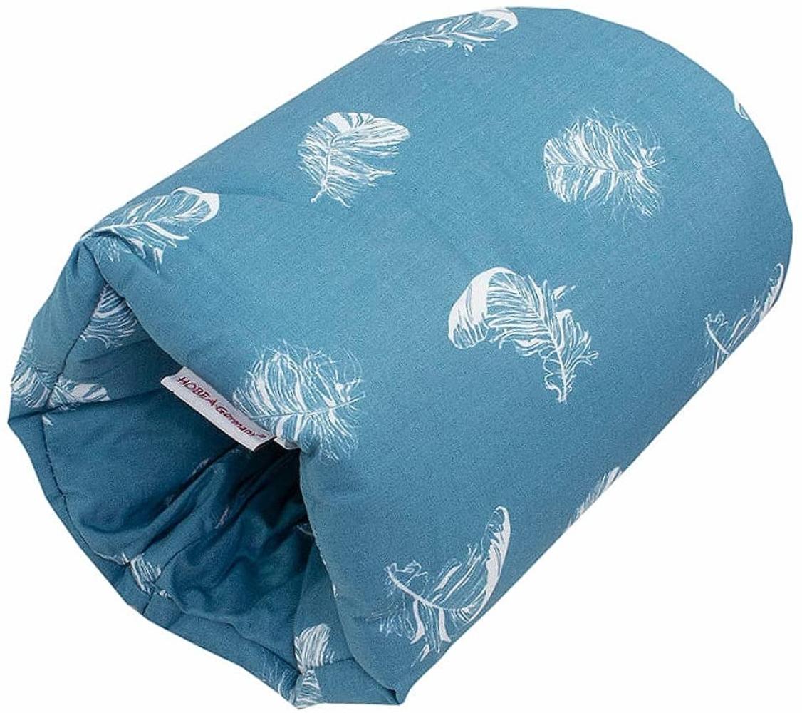 Hobea 'Federn blau' Mini Stillkissen zum Stillen für unterwegs Bild 1