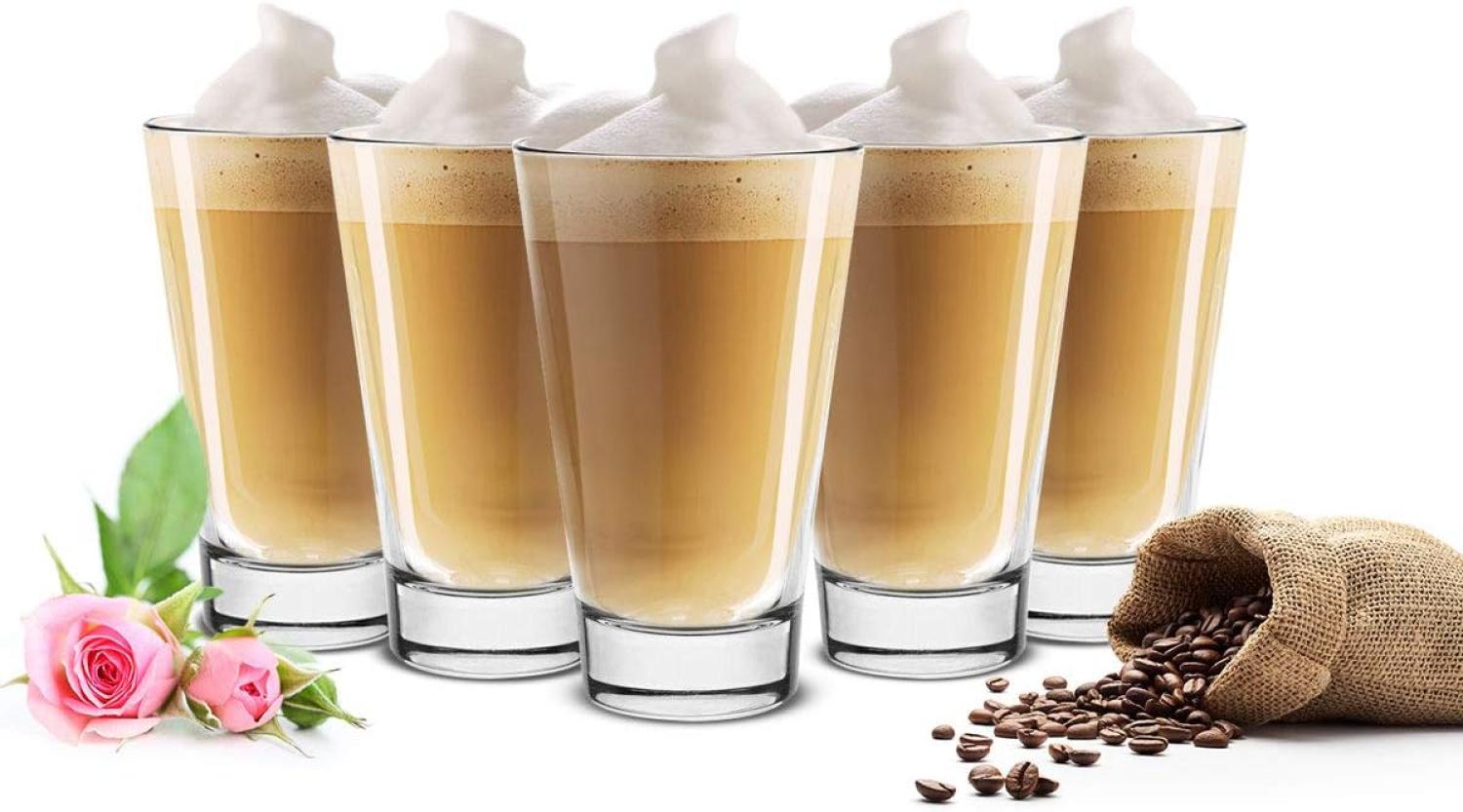 6 Latte Macchiato Gläser 460ml Kaffeegläser Teegläser Cocktailgläser Saftgläser Trinkgläser Bild 1