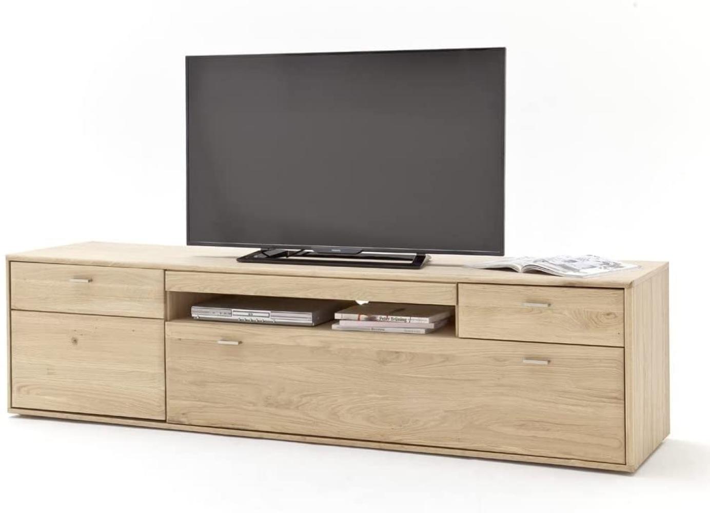 Lowboard Torrent 4 Eiche bianco massiv 214x56x52 TV-Möbel TV-Schrank Bild 1