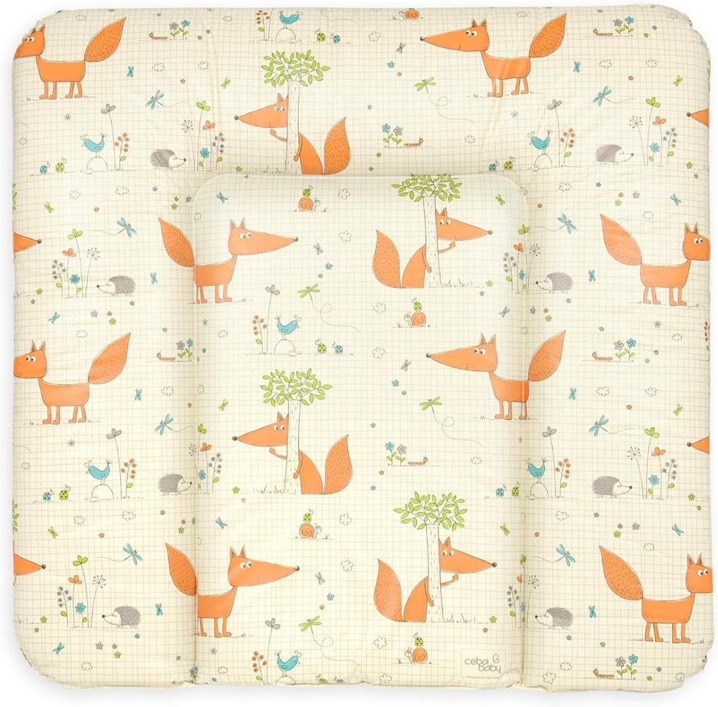 Ceba Baby Wickelauflage Wickelunterlage Wickeltischauflage 70x75 cm Abwaschbar - Fuchs 70 x 75 cm Bild 1