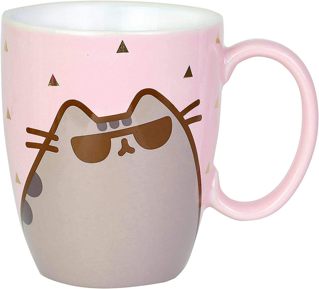 Enesco Pusheen by Our Name is Mud Kaffeetasse mit Sonnenbrille, 340 ml, Pink Bild 1