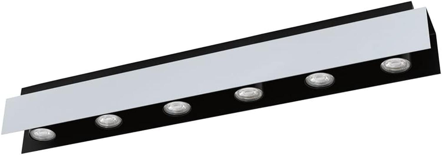 RGB LED Deckenleuchte, Stahl schwarz weiß, Dimmbar, L 83 cm Bild 1