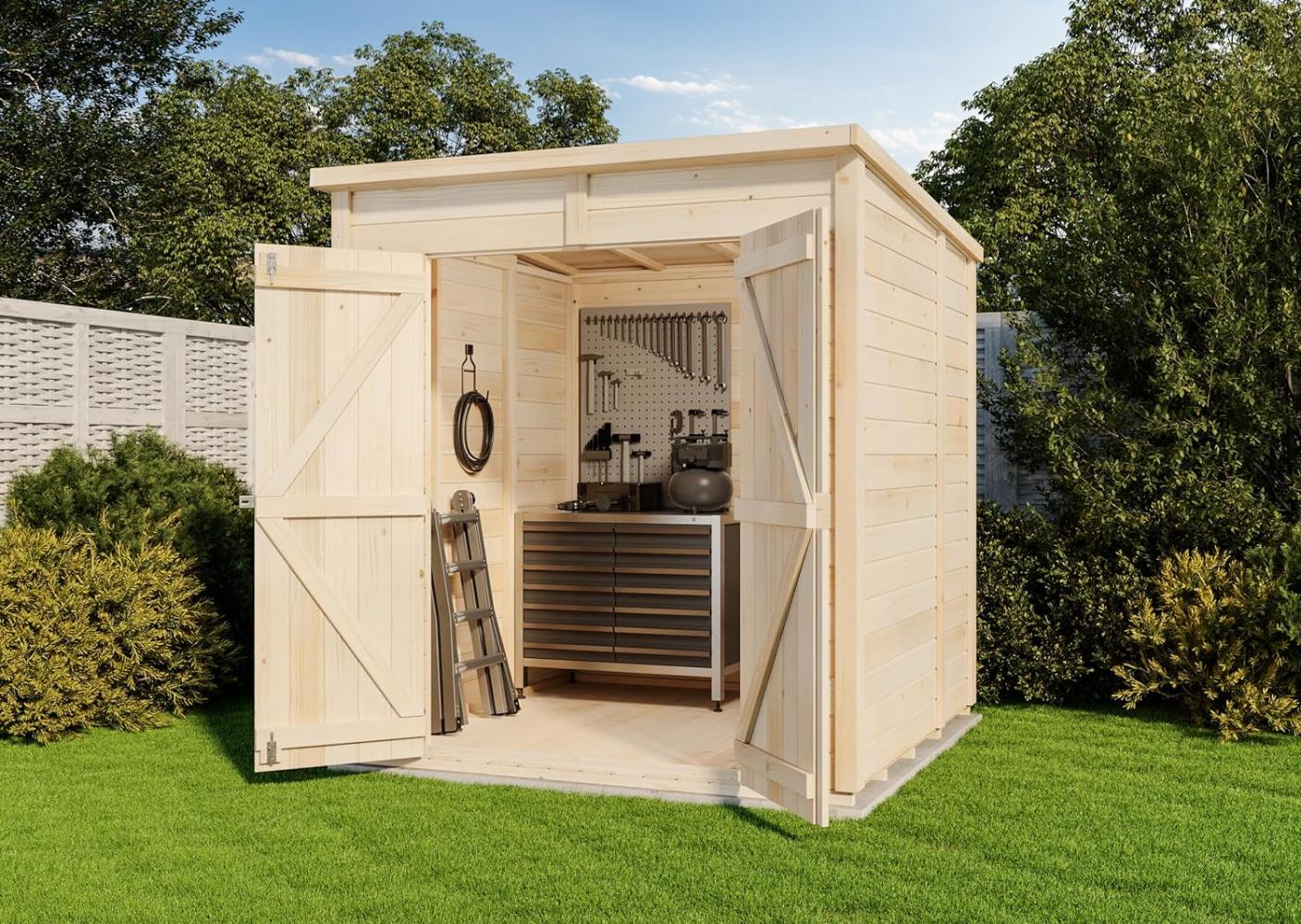 Storehaus Gerätehaus Sepp Gerätehaus aus Holz Geräteschrank mit 12 mm Wandstärke Gartenhaus Bild 1