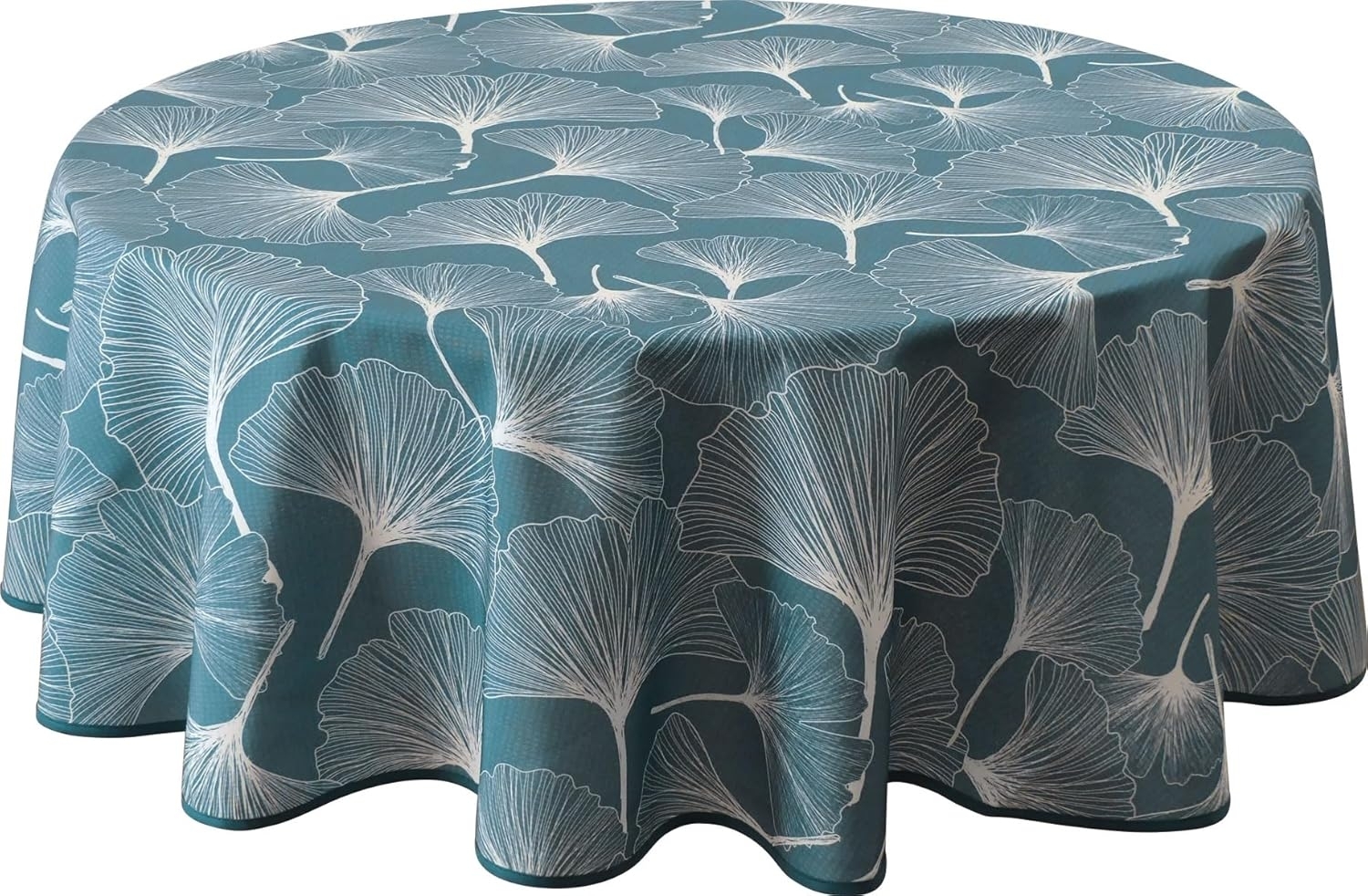 Le linge de Jules Biloba Tischdecke, fleckenabweisend, rund, 160 cm, Blau Bild 1