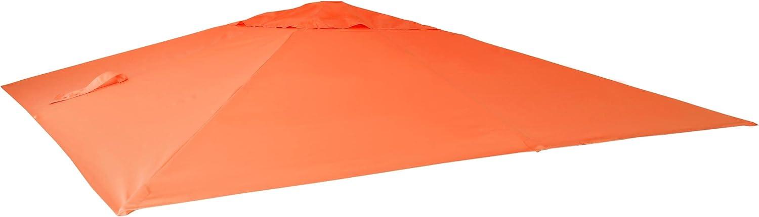 Ersatz-Bezug für Luxus-Ampelschirm HWC-A96, Sonnenschirmbezug Ersatzbezug, 3x3m (Ø4,24m) Polyester 2,7kg ~ terracotta Bild 1