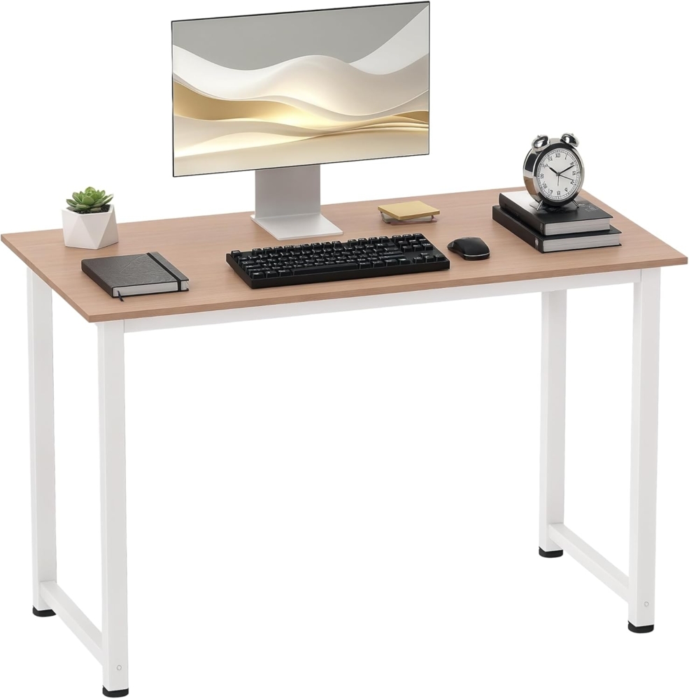 HOMCOM Schreibtisch Küchentisch Computertisch Arbeitstisch PC-Tisch Bürotisch Arbeitstisch für Zuhause MDF Weiß 120 x 60 x 76 cm Bild 1