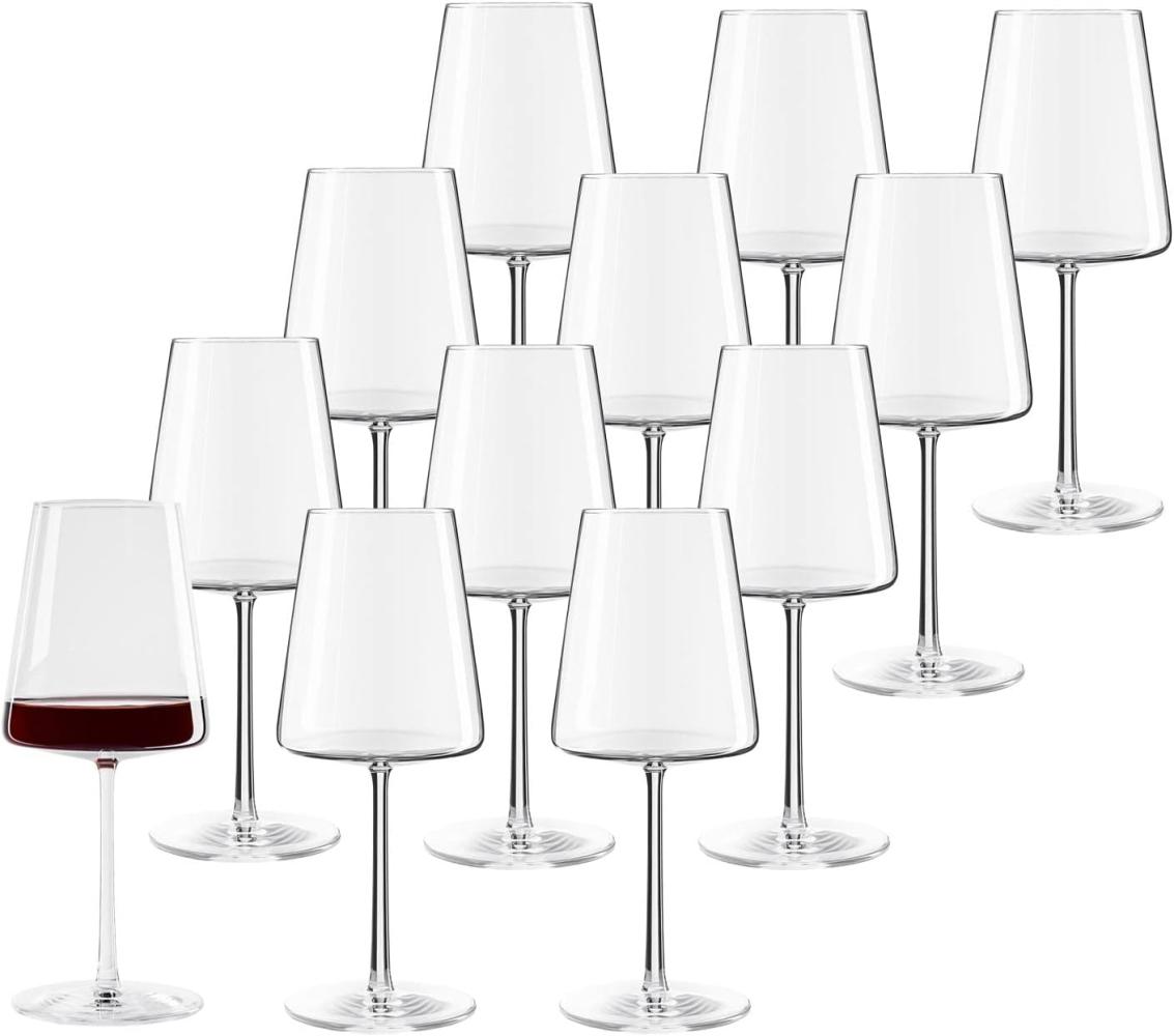 Stölzle Lausitz Power Weißweinkelch 402 ml 12er Set Weißweingläser spülmaschinenfest bleifreies Kristallglas hochwertige Qualität elegant und bruchbeständig 1590002 + Gratis 4er Set EKM living Edelstahl Trinkhalme Bild 1