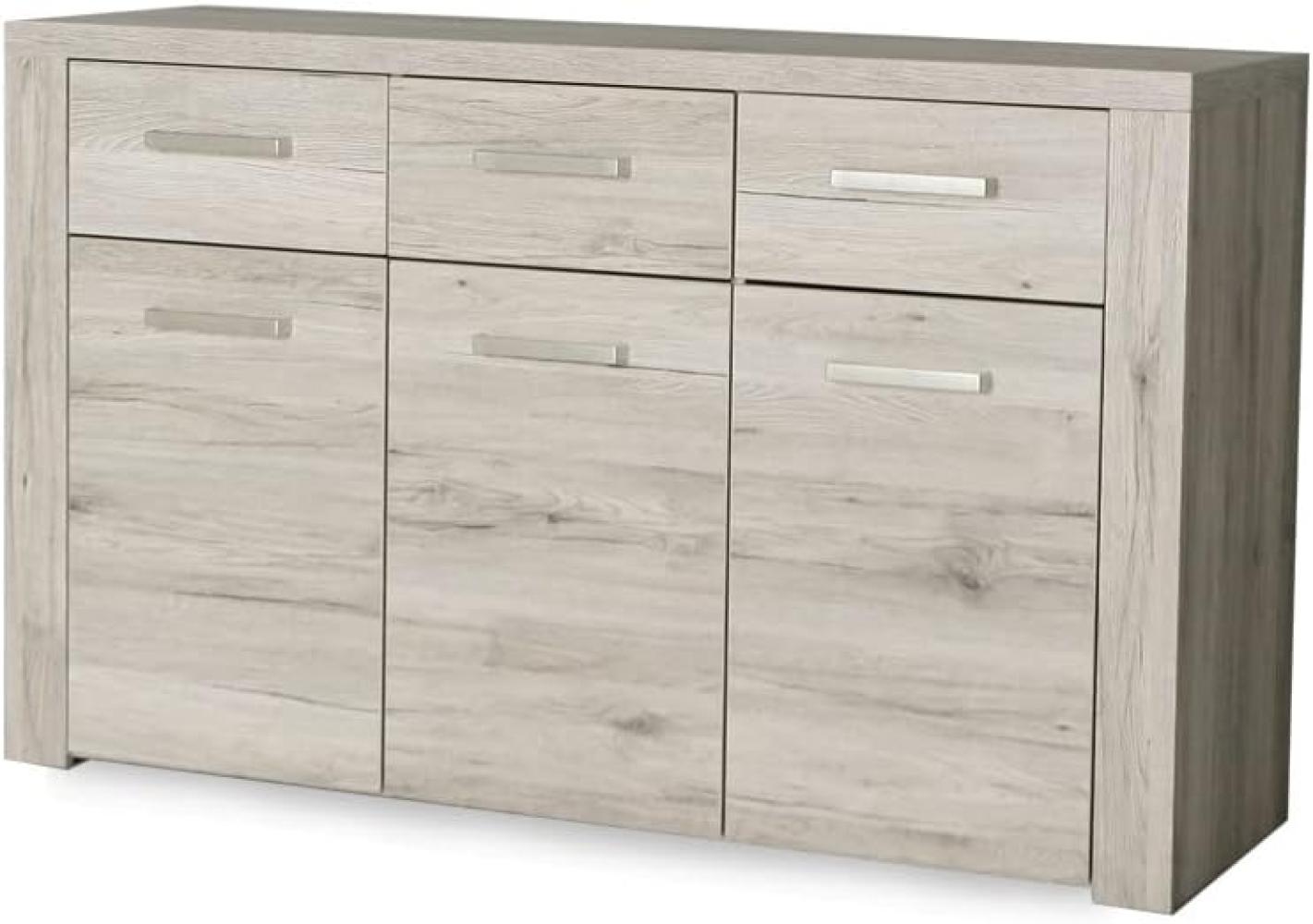 Kommode Phil Sandeiche 136 x 84 x 42 cm Sideboard Schrank Wohnzimmer Diele Bild 1