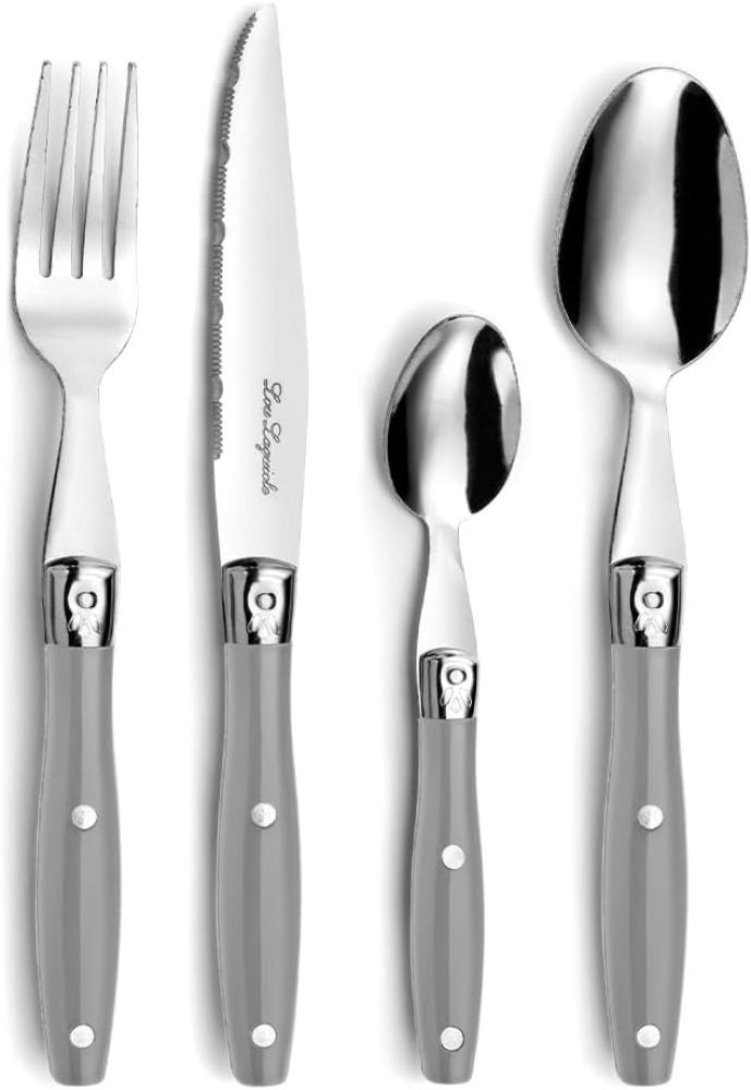 Besteck-Set Lou Laguiole Comptoir Grau Metall 24 Stücke Bild 1