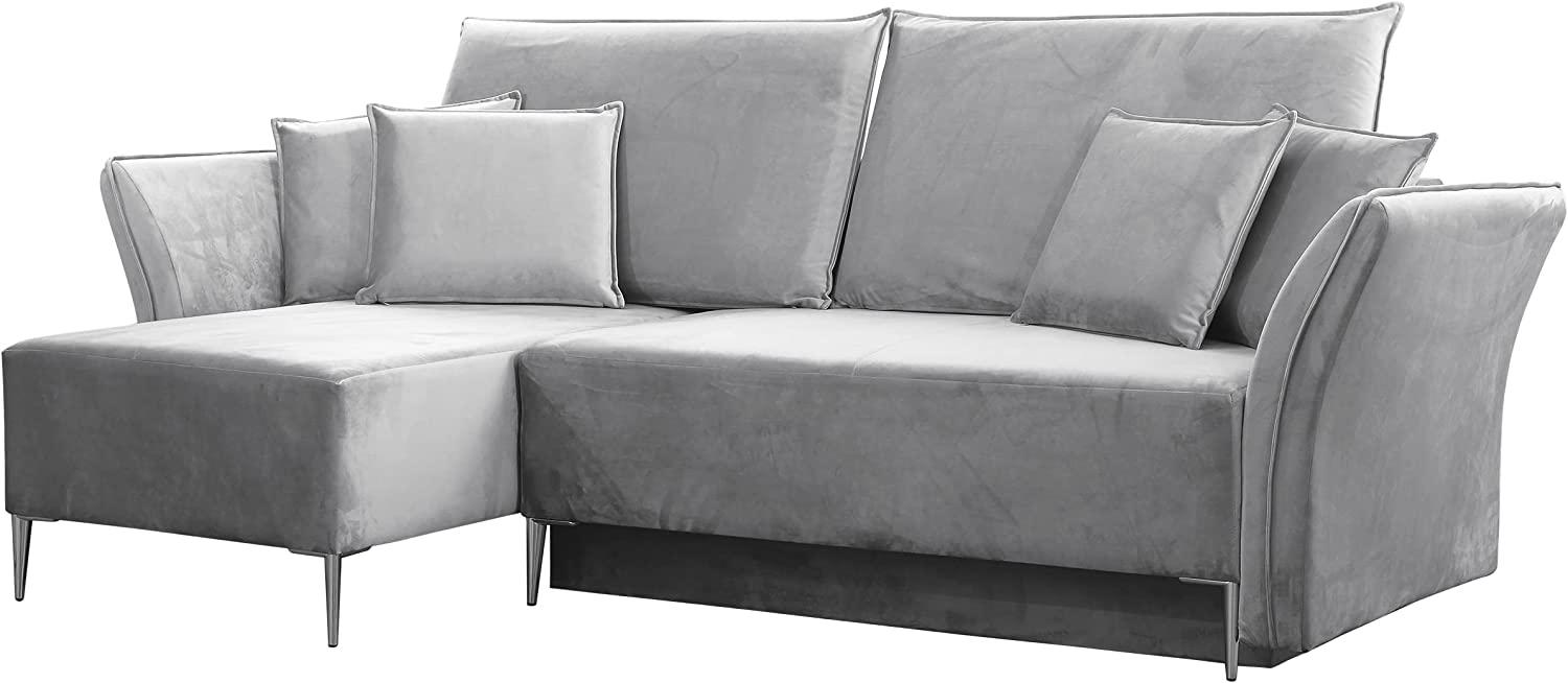 Ecksofa Mokoli (Farbe: Tiffany 15, Füße: Silber) Bild 1