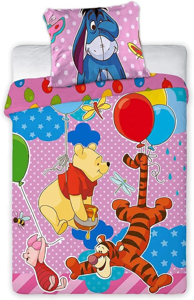 Disney Winnie der Pooh und seine Freunde - Bettwäsche - Set 100x135 40x60 cm Rosa Bild 1