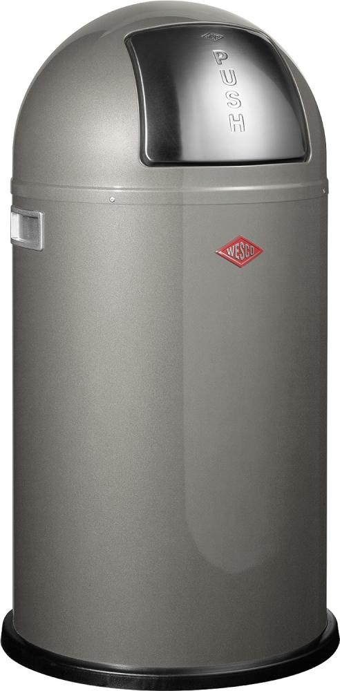 Wesco 175 831 Pushboy Abfallsammler 50 Liter Graphit 40 x 40 x 75. 5cm (L-B-H), Edelstahl Bild 1