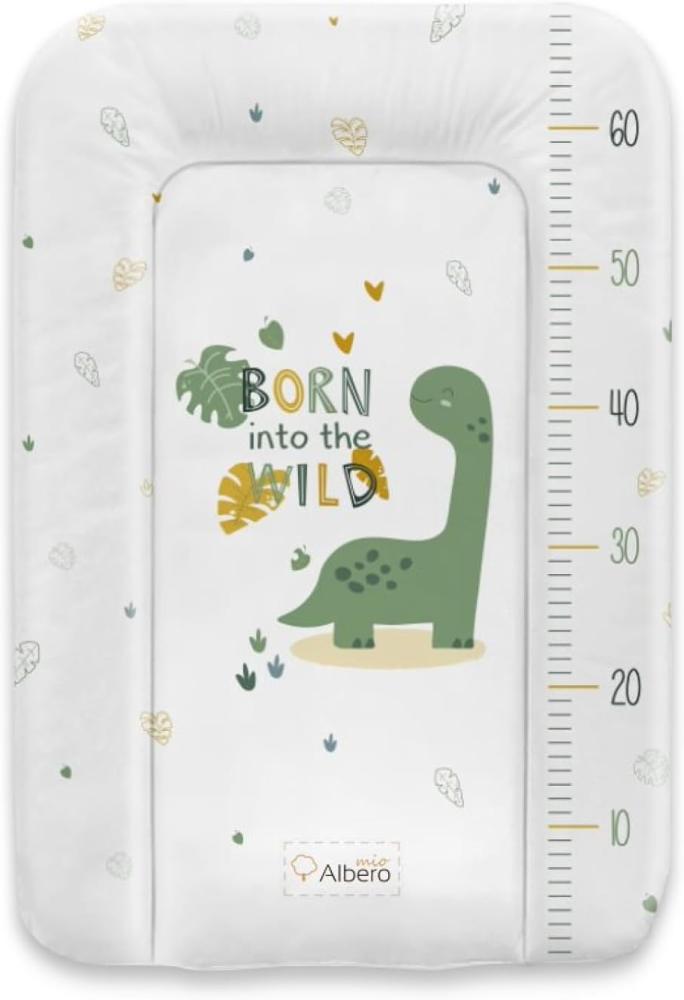 Albero Mio Wickelauflage 50x70 cm abwachbar Baby Wickelmatte Kommode Weiche Wickeltischauflage Folie PVC ÖKO-TEХ-zertifiziert (Dino) Bild 1