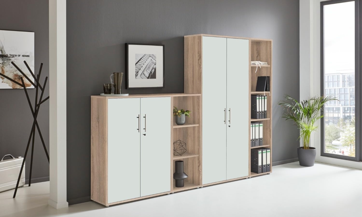 BMG Möbel Aktenschrank Office Edition 4 (Schrankwand Set, 4tlg) abschließbar, matt oder Hochglanz lackiert Bild 1