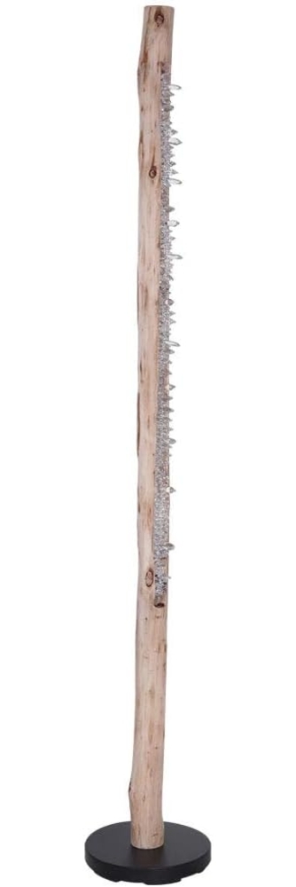 LED Stehleuchte, Naturholz, Kristalle, H 151 cm, FELICITAS Bild 1