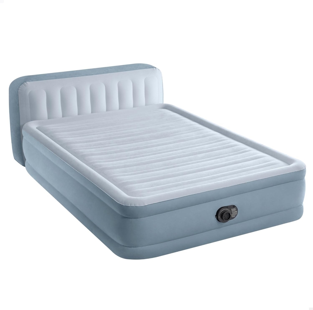 Intex Luftbett "DuraBeam Plush Headboard" Queen, (Packung, 1-tlg, mit 220V Pumpe), mit integriertem Kopfteil Bild 1