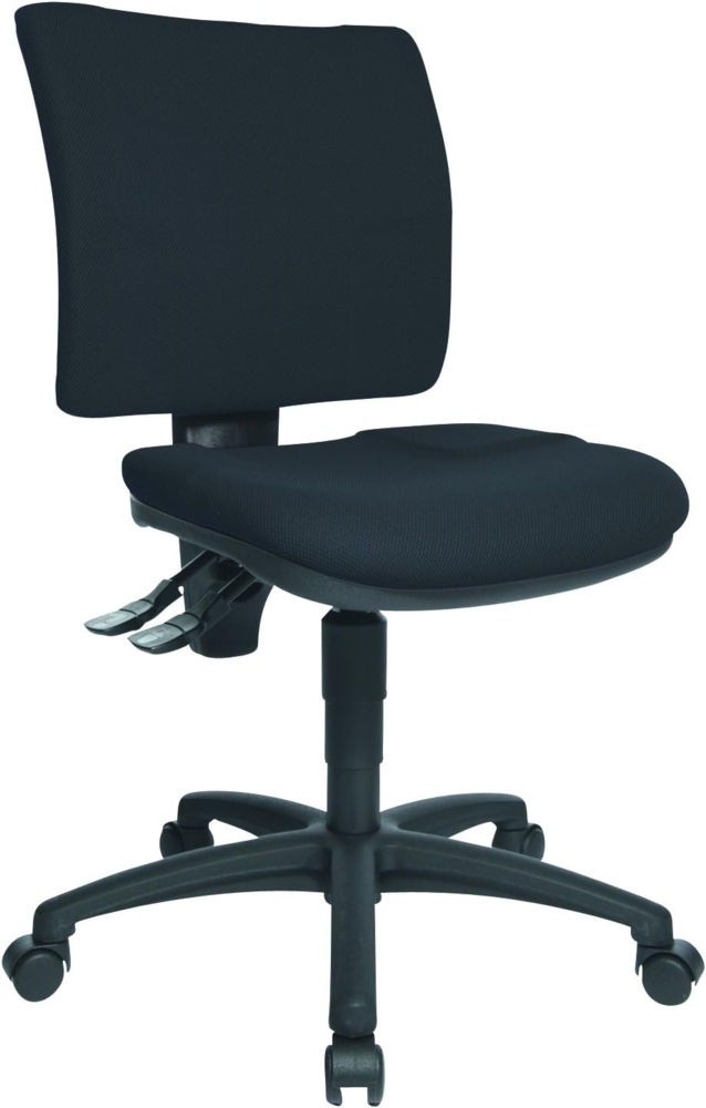 Topstar Bürodrehstuhl U 50, schwarz ohne Armlehnen-Teppichbodenrollen Bild 1