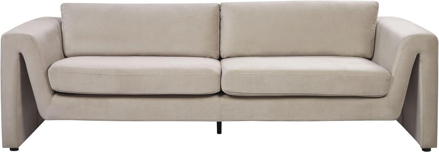 3-Sitzer Sofa Samtstoff taupe MAUNU Bild 1