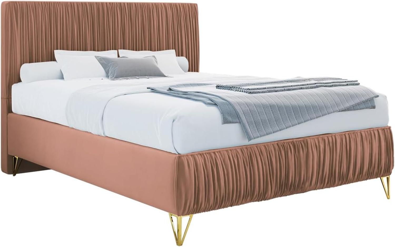 mirjan24 Boxspringbett Lux II , rosa, 140 x 200 cm Bild 1