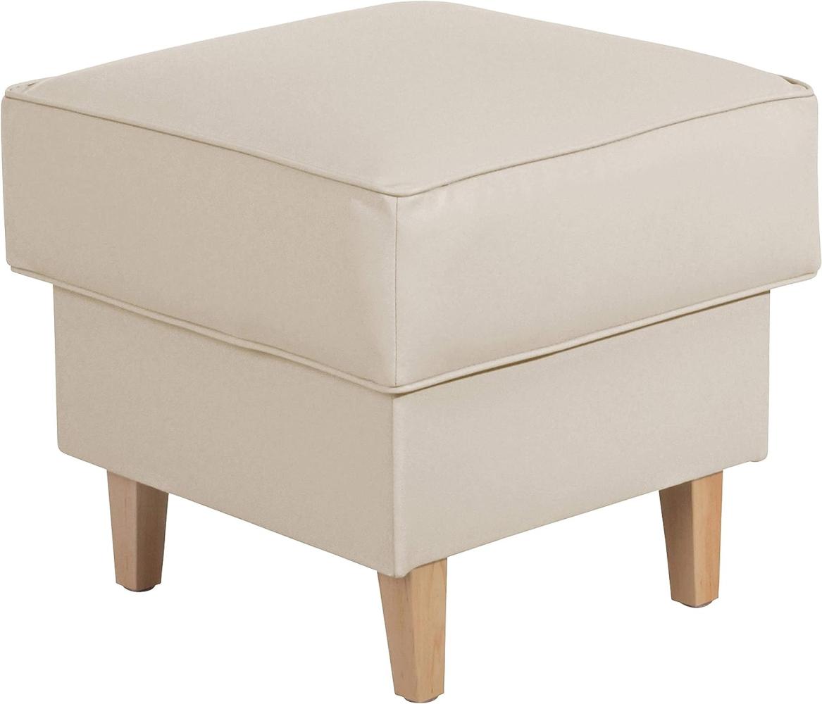 Max Winzer Hocker Lorris Kunstleder beige Bild 1