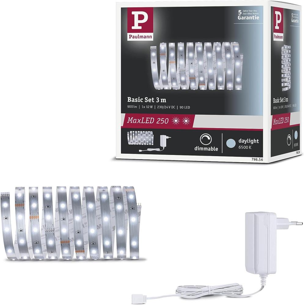 Paulmann No. 79856 MaxLED 250 Basisset unbeschichtet 3m Tageslichtweiß IP20 Bild 1