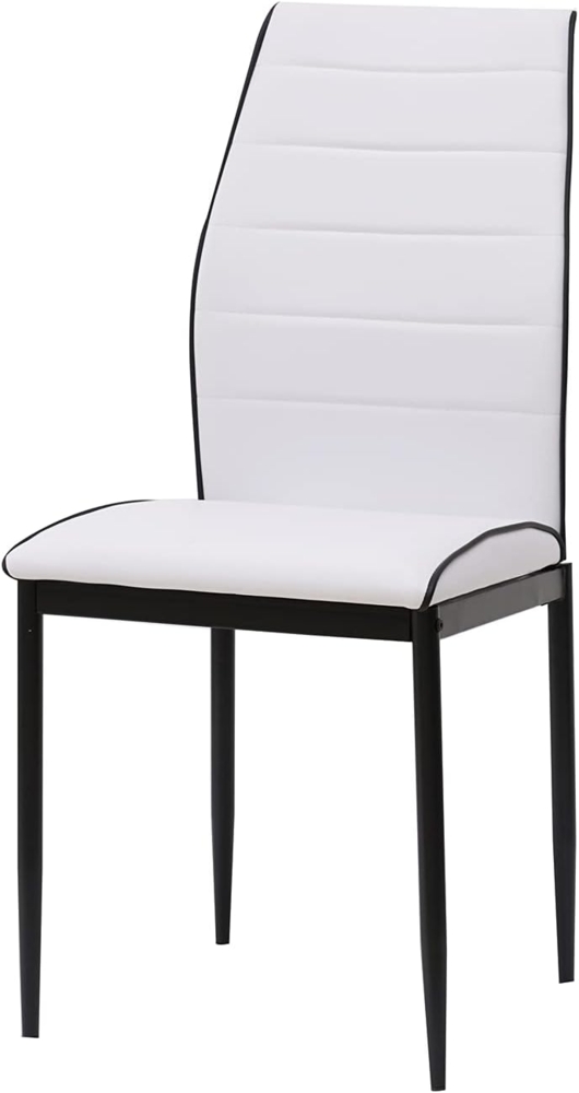 HTI-Living Madison Kunstleder Weiß 4er-Set Esszimmerstuhl Bild 1