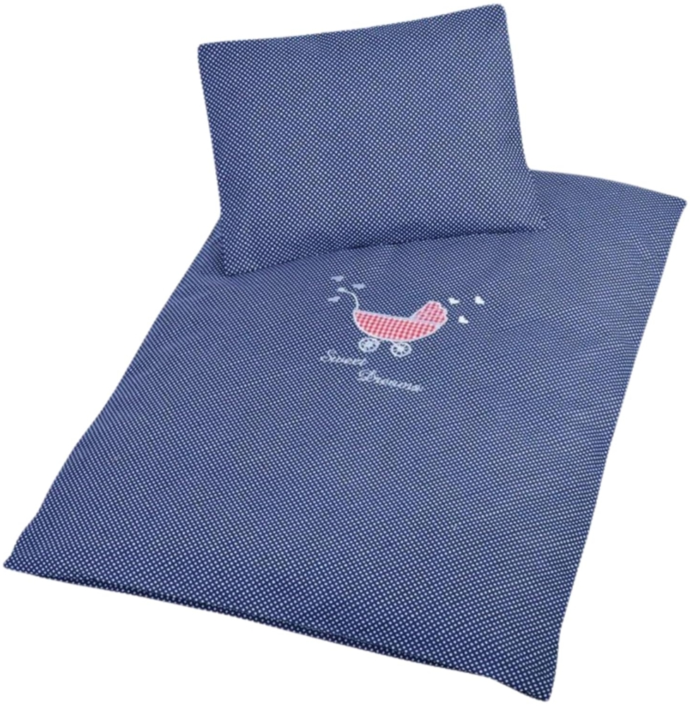 sei Design® Kinderbettwäsche 2 TLG. Babybettwäsche passend zu Kinderwagenset: Bettdeckenbezug 60x80 + Kopfkissenbezug 30x40 Bild 1