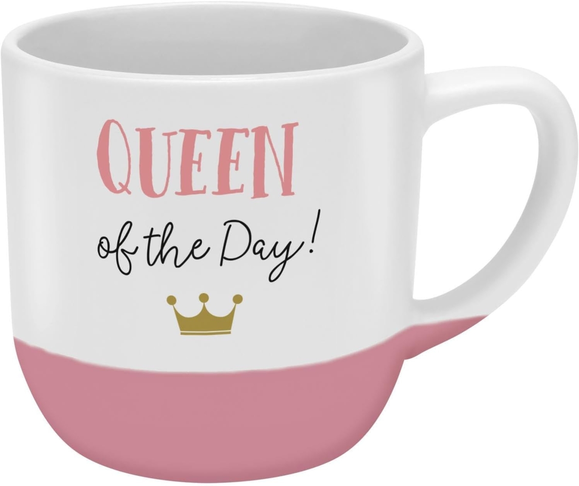 GRUSS & CO Tasse mit Motiv "Queen" | Steinzeug, 40 cl, rosa, Kaffeebecher | Geschenk für die Freundin, Schwester, natürlich schön | 74639 Bild 1