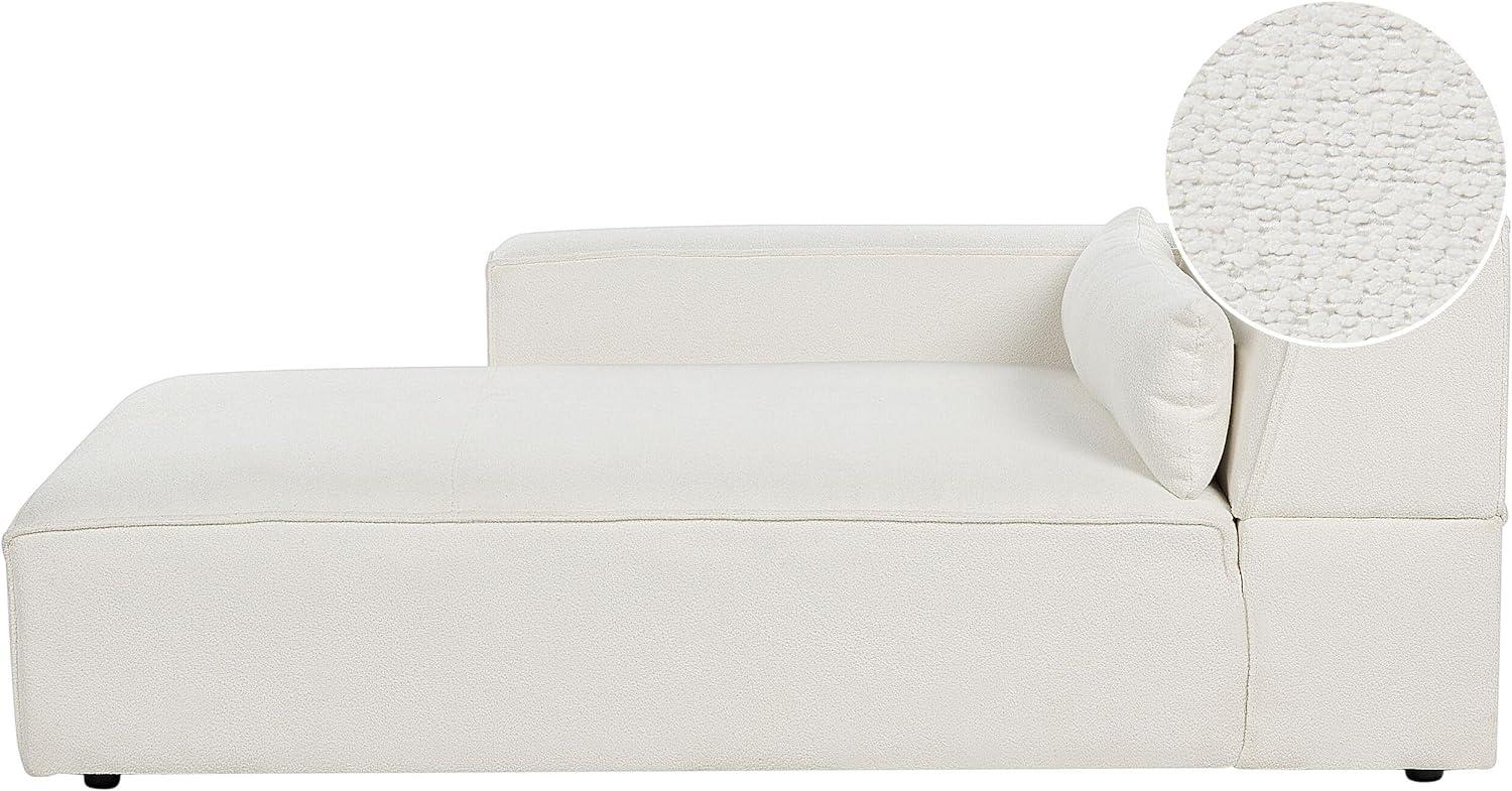 Chaiselongue Bouclé cremeweiß rechtsseitig HELLNAR Bild 1