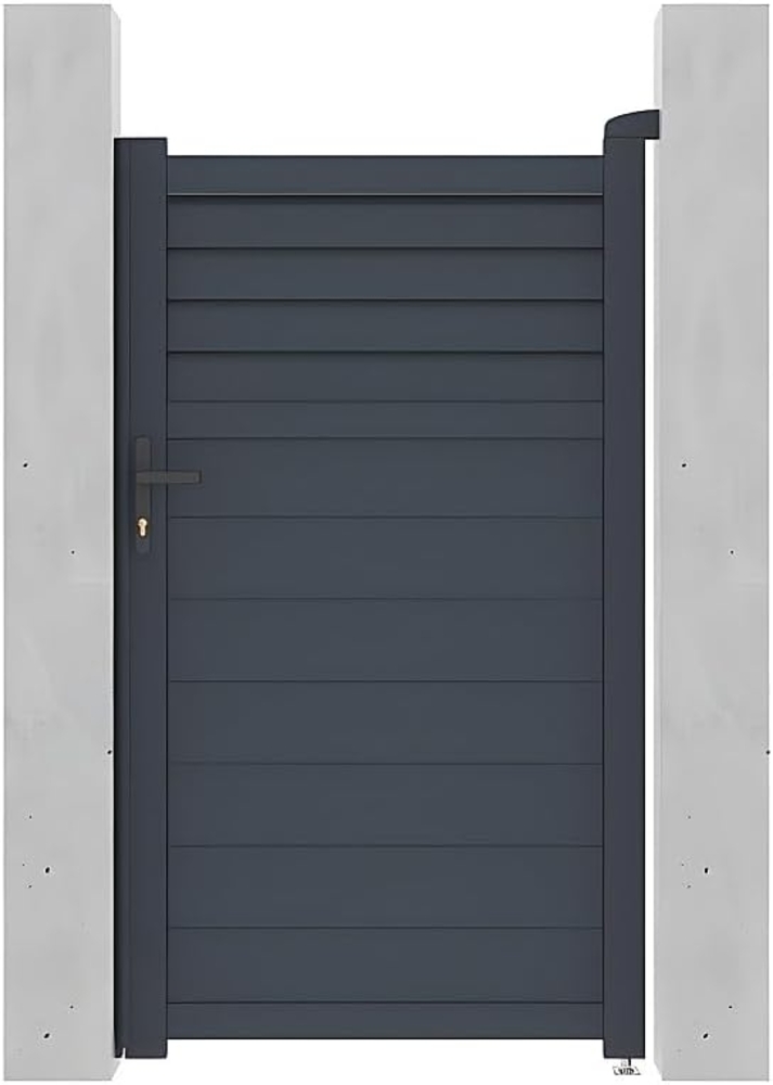 Vente-unique - Gartentor Flügeltor - Aluminium - 103 x 181 cm - Anthrazit - VIAZO Bild 1