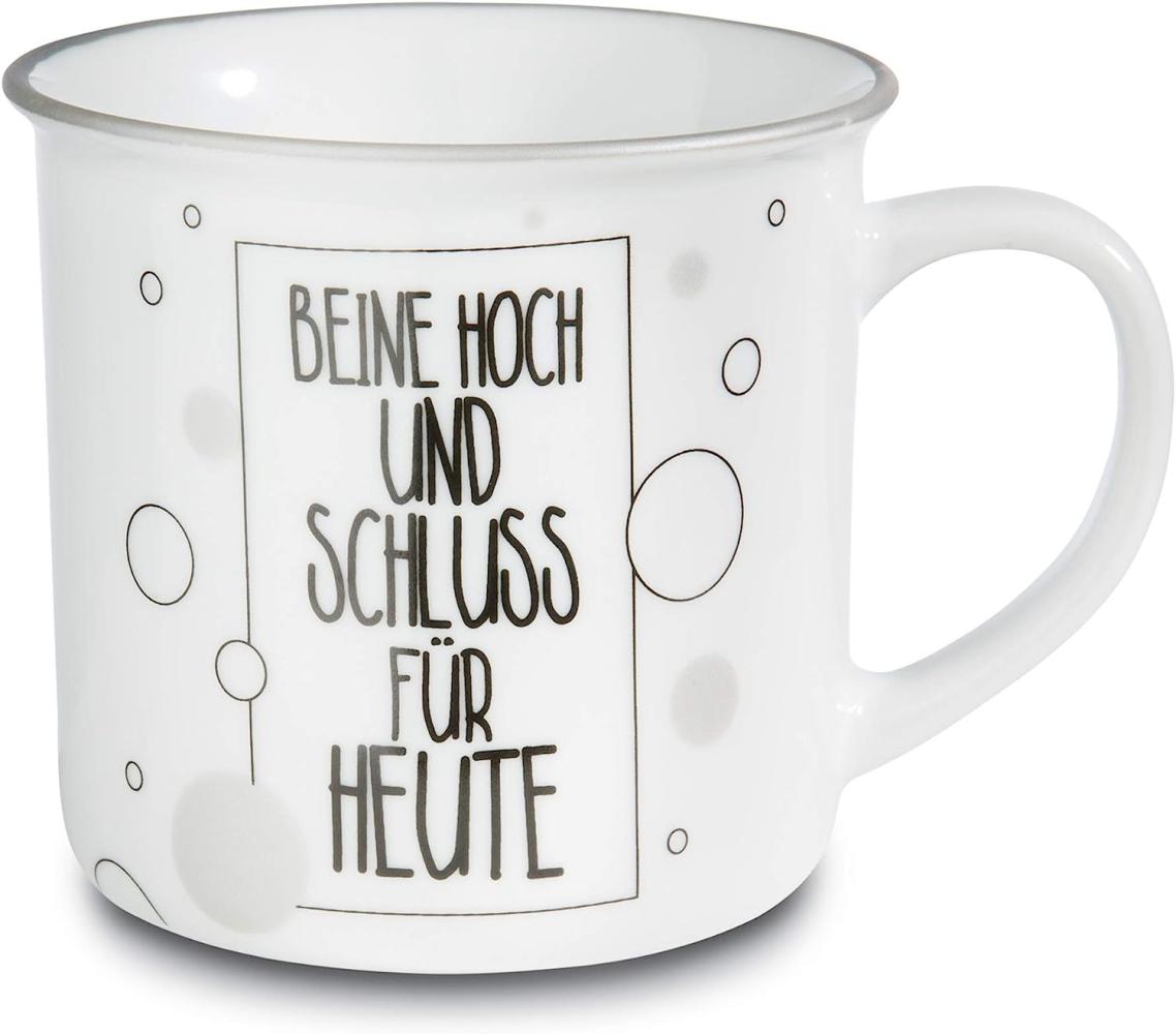 NICI Tasse Beine hoch und Schluss für heute, Kaffeetasse, Becher, Porzellan, Bunt, 45033 Bild 1